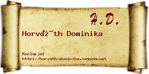 Horváth Dominika névjegykártya