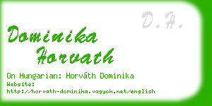 dominika horvath business card